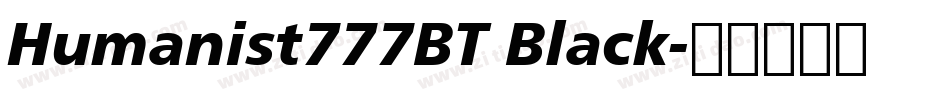 Humanist777BT Black字体转换